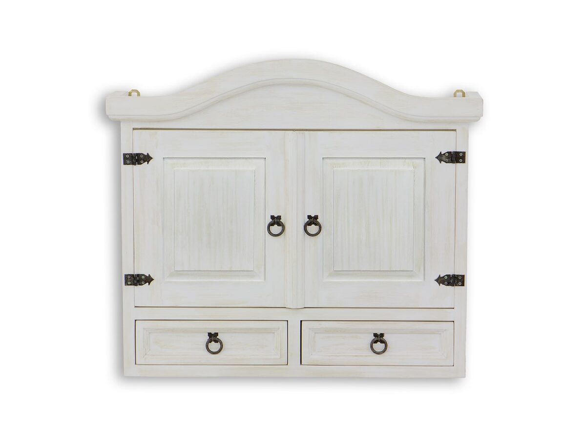 dřevěná nástěnná skříňka rustikal cera white home COS08