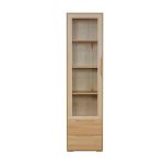 Buková vitrína KW420 – masiv buk – 50/190/41cm (š/v/h)