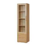 Buková vitrína KW420 – masiv buk – 50/190/41cm (š/v/h)
