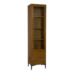 Buková vitrína KW420 – masiv buk – 50/190/41cm (š/v/h)