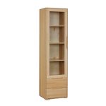 Buková vitrína KW420 – masiv buk – 50/190/41cm (š/v/h)