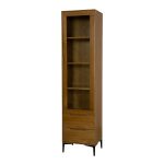 Buková vitrína KW420 – masiv buk – 50/190/41cm (š/v/h)