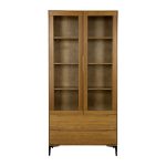 Buková vitrína KW421 – 100% masivu – 98/191/41cm (š/v/h)