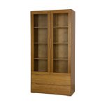 Buková vitrína KW421 – 100% masivu – 98/191/41cm (š/v/h)