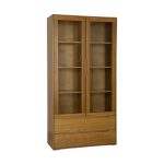 Buková vitrína KW421 – 100% masivu – 98/191/41cm (š/v/h)