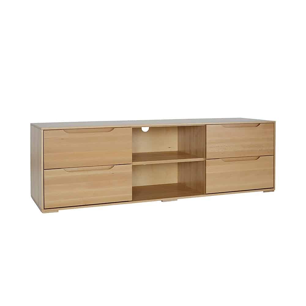 Bukový TV stolek RV420 Woodline – masiv buk – 150/45/41cm (š/v/h)