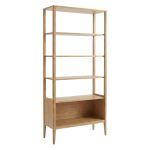 Dubová knihovna Heritage KW340 Retro – 95/199/40cm (š/v/h) – 5YG