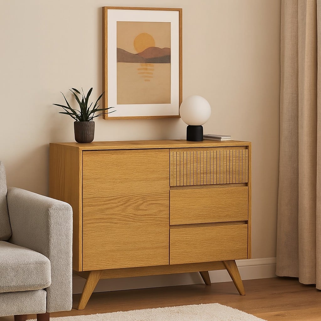 Dubová komoda DB11 – 60´s Collection – 100/95/43cm (š/v/h)