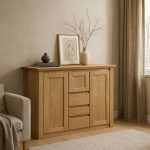 Dubová komoda s barem DB13 Harmony – 150/115/40cm (š/v/h)