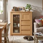 Dubová komoda s barem DB14 Harmony – 104/115/40cm (š/v/h)