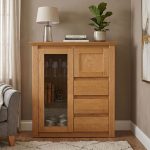 Dubová komoda s barem DB14 Harmony – 104/115/40cm (š/v/h)