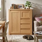 Dubová komoda s barem DB14 Harmony – 104/115/40cm (š/v/h)