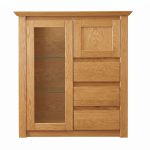 Dubová komoda s barem DB14 Harmony – 104/115/40cm (š/v/h)