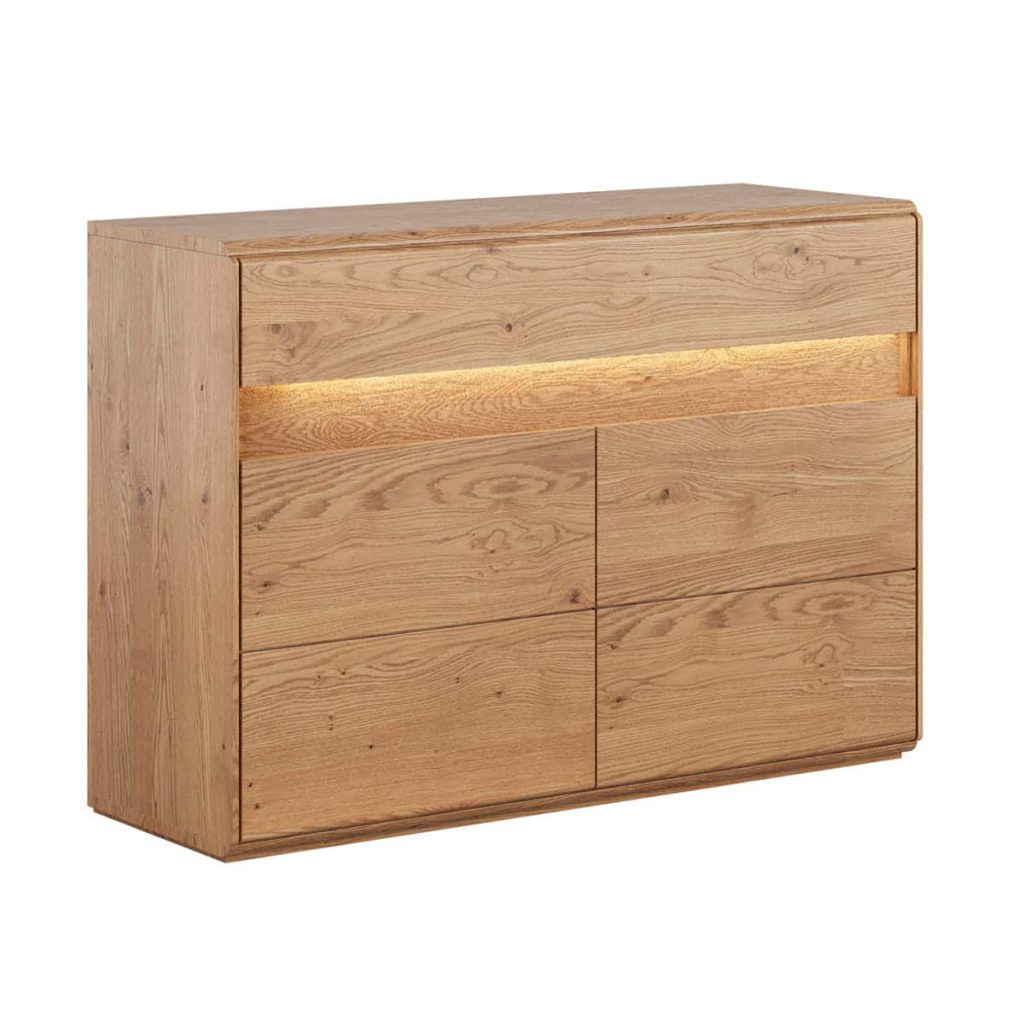Dubová komoda STRONGEST nr.07 – 123/86/44 cm (š/v/h)