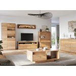Dubová obývací stěna STRONGEST II – 371/207/44cm (š/v/h)