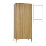 Dubová šatní skříň Heritage SF331 Retro – 90/195/60cm (š/v/h)