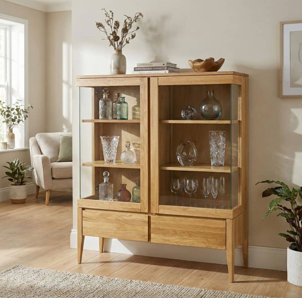 Dubová vitína Heritage KW336 Retro – 120/140/43cm (š/v/h) – 5YG