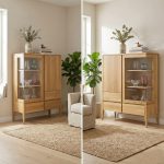 Dubová vitína Heritage KW337 Retro – 120/140/43cm (š/v/h) – 5YG