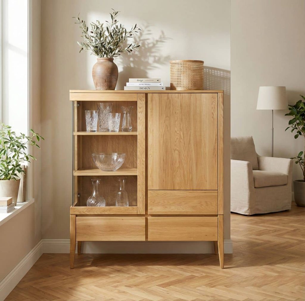 Dubová vitína Heritage KW337 Retro – 120/140/43cm (š/v/h) – 5YG