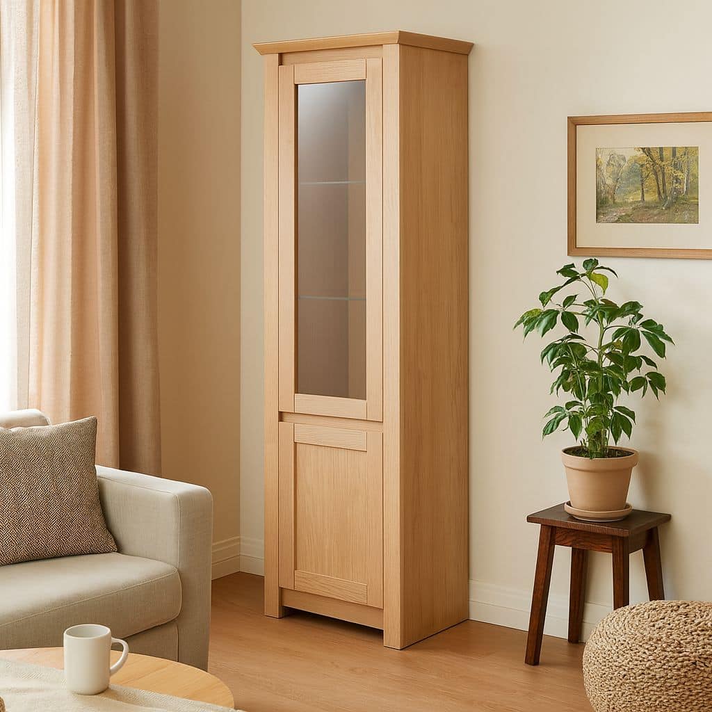 Dubová vitrína DB10 Harmony – 60/200/40cm (š/v/h)