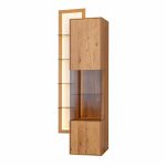 Dubová vitrína s regálkem ESSENCE nr.03 – 73/175/37 (š/v/h)