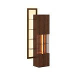 Dubová vitrína s regálkem ESSENCE nr.03 – 73/175/37 (š/v/h)