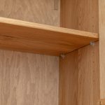 Dubová vitrína s regálkem ESSENCE nr.03 – 73/175/37 (š/v/h)