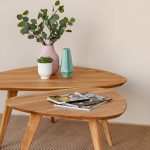 Dubový designový konferenční stolek Ortobello 67×68 cm