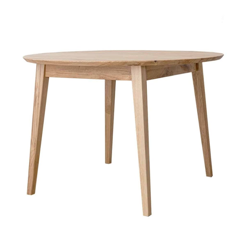 Dubový kulatý jídelní stůl Ortobello pr.110 cm