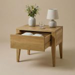 Dubový noční stolek Heritage SN330 Retro – 40(50)/41/35cm (š/v/h) – 5YG