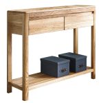 Dubový odkládací stolek se zásuvkami OakWood nr.23 – 90/78/33 cm (š/v/h)