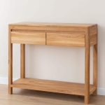 Dubový odkládací stolek se zásuvkami OakWood nr.23 – 90/78/33 cm (š/v/h)