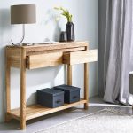 Dubový odkládací stolek se zásuvkami OakWood nr.23 – 90/78/33 cm (š/v/h)