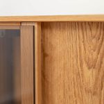 Dubový prosklený TV stolek / TV komoda ESSENCE nr.08 – 165/60/43 ( š/v/h)