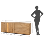 Dubový TV stolek / TV komoda ESSENCE nr.06 – 165/60/43 ( š/v/h)