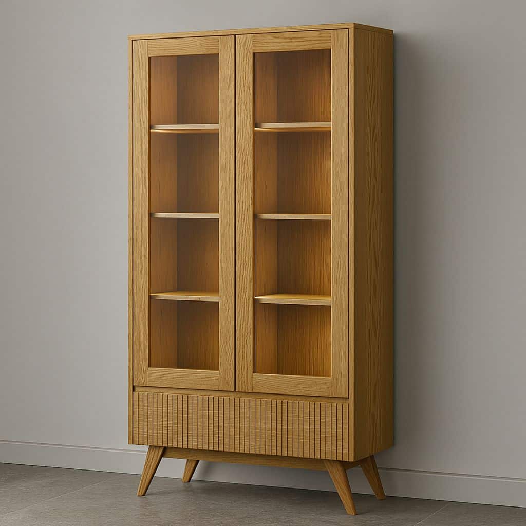 JK-VI502 Dubová vitrína 60´s Collection – 100/195/43cm (š/v/h)