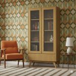 JK-VI502 Dubová vitrína 60´s Collection – 100/195/43cm (š/v/h)