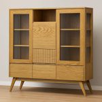 JK-VI508 Dubová vitrína 60´s Collection – 150/140/43cm (š/v/h)
