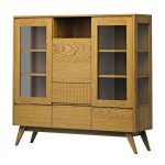 JK-VI508 Dubová vitrína 60´s Collection – 150/140/43cm (š/v/h)