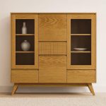 JK-VI509 Dubová vitrína 60´s Collection – 150/140/43cm (š/v/h)