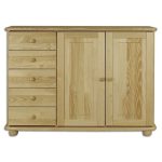 Komoda Country 121 – masiv borovice – šířka 124 cm