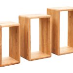 Sada tří závěsných dubových polic OakWood nr.09
