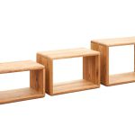 Sada tří závěsných dubových polic OakWood nr.09