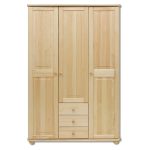 Šatní skříň Country 3+3P – SF101 – masiv borovice – 125/190/60cm (š/v/h)
