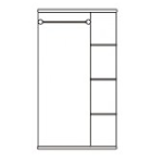Šatní skříň Country 3P – SF105 – masiv borovice – 125/190/60cm (š/v/h)