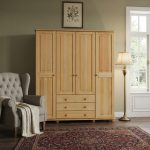 Šatní skříň Country 4+3P – SF129 – masiv borovice – 165/190/60cm (š/v/h)