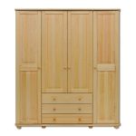 Šatní skříň Country 4+3P – SF129 – masiv borovice – 165/190/60cm (š/v/h)