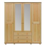 Šatní skříň Country 4+3PL – SF130 – masiv borovice – 165/190/60cm (š/v/h)