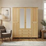 Šatní skříň Country 4+3PL – SF130 – masiv borovice – 165/190/60cm (š/v/h)