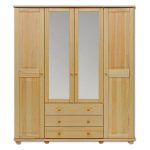 Šatní skříň Country 4+3PL – SF130 – masiv borovice – 165/190/60cm (š/v/h)